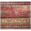 Vintage Patchwork Tapijt Gestreept – Crème Katoen