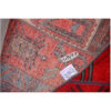 Vintage Perzisch Handgeknoopt Patchwork Tapijt Rood Rond