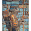 Handgeknoopt Perzisch beeldtapijt uit Tabriz ‘Persepolis-soldaat’