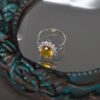 Gele Citrien Zilveren Ring – Model Samin Oranje/Geel