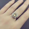 Gele Citrien Zilveren Ring – Model Akhtar