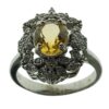 Gele Citrien Zilveren Ring – Model Anahita