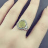 Gele Citrien Zilveren Ring – Model Farideh