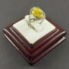 Gele Citrien Zilveren Ring – Model Farideh