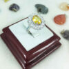 Gele Citrien Zilveren Ring – Model Khorshid