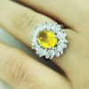 Gele Citrien Zilveren Ring – Model Khorshid