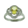 Gele Citrien Zilveren Ring – Model Mastaneh