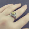 Gele Citrien Zilveren Ring – Model Pareevash