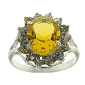 Gele Citrien Zilveren Ring – Ambachtelijk Design