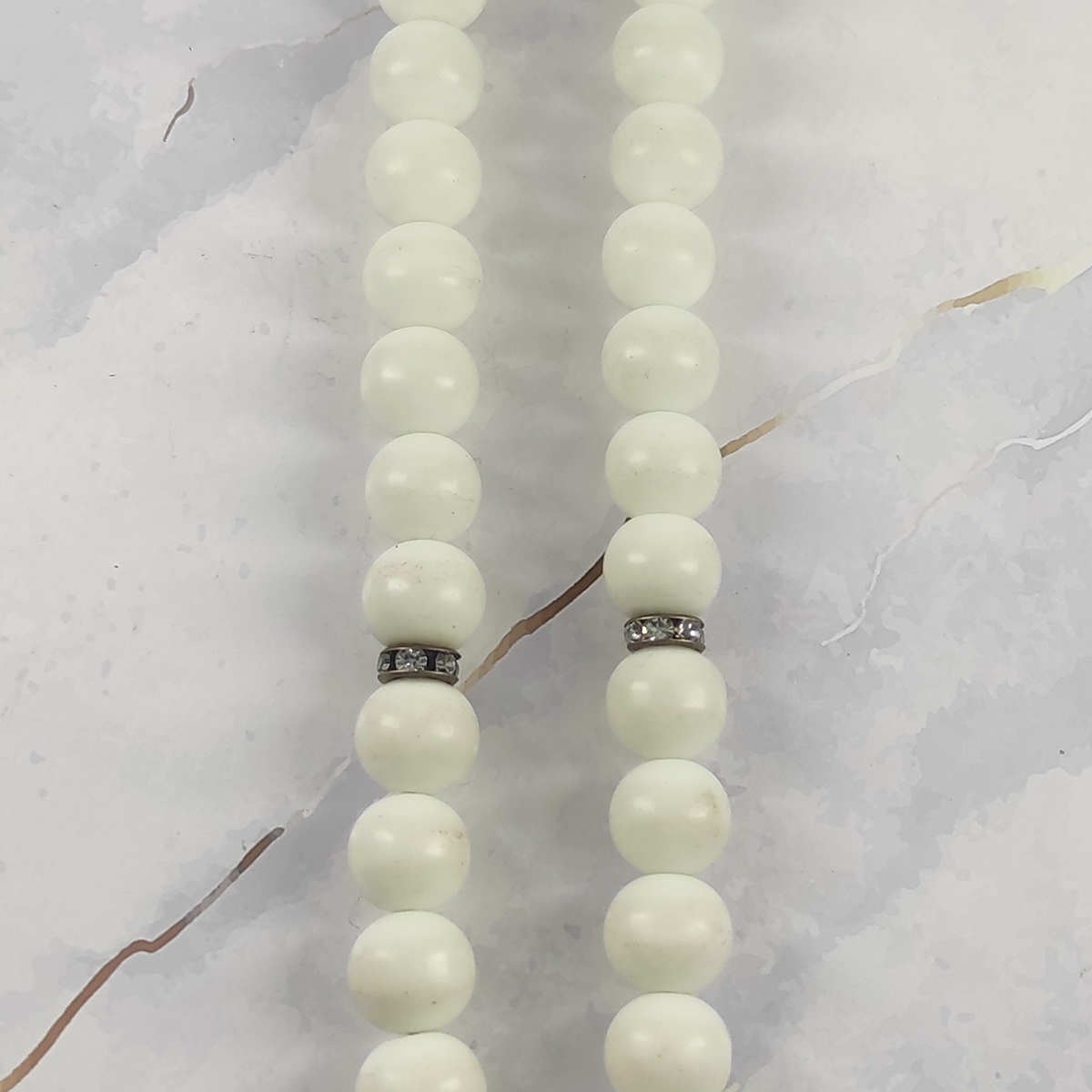 Islamitische Agaat Rozenkrans – 33 Gebedskralen Tasbih Wit