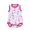 Roze Baby Rompertje met Bloemenprint – Mouwloos