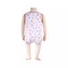 Roze Baby Rompertje met Bloemenprint – Mouwloos