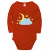 Set van 5 Babyrompers – Maansikkel Ontwerp Lange Mouwen