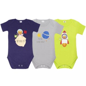 Babyrompers Korte Mouw – Katoenen Set van 3