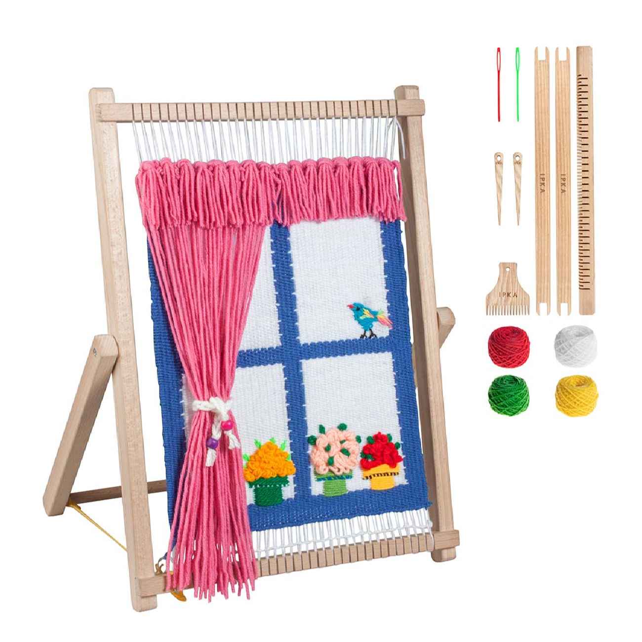 Houten Perzisch Tapijt Weefgetouw – Educatief met Standaard