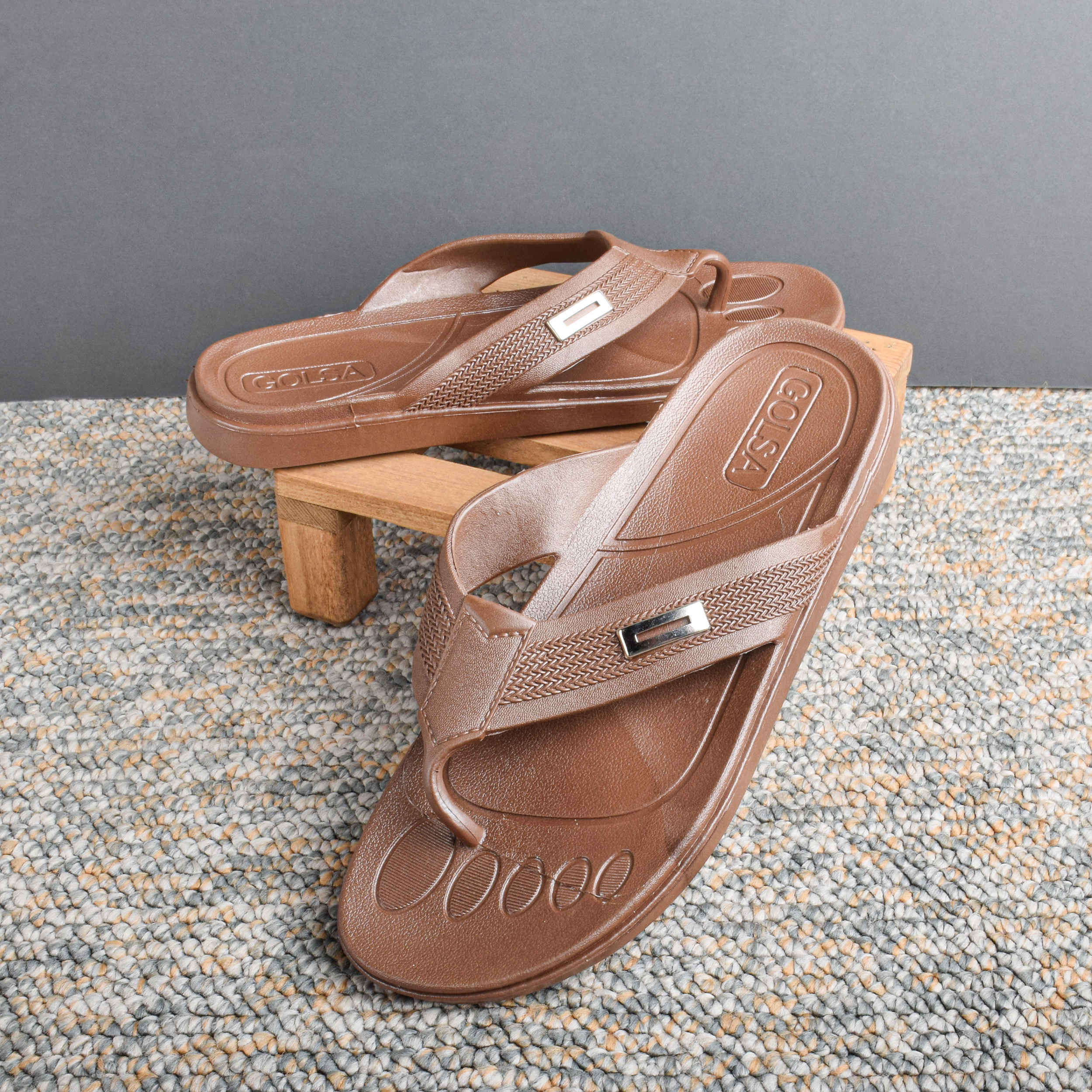 Teenslippers voor Mannen – Strandmodel Light Brown