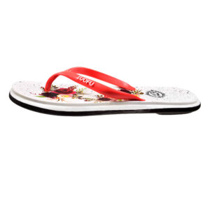 Witte Strandslippers voor Dames – Bloemenpatroon