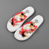 Witte Strandslippers voor Dames – Bloemenpatroon