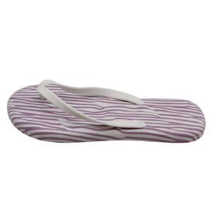 Teenslippers voor Dames – Purper-Wit Gestreept