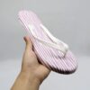 Teenslippers voor Dames – Purper-Wit Gestreept