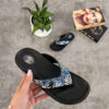 Teenslippers voor Mannen – Zwart Hawaï Patroon