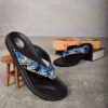 Teenslippers voor Mannen – Zwart Hawaï Patroon