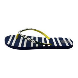 Teenslippers voor Dames – Zwart-Wit Gestreept
