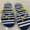 Teenslippers voor Dames – Zwart-Wit Gestreept
