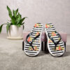 Teenslippers voor Dames – Zwart Gestreept