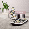 Teenslippers voor Dames – Zwart Gestreept