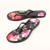 Teenslippers met Pluizig Patroon – Zwart Dames