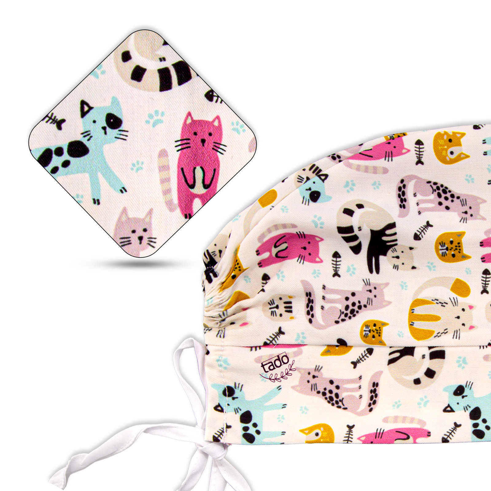 Dames V-Hals Dierenarts Uniform met Muts