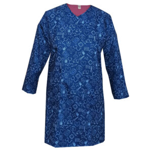 Dames Medische Uniform Top in Blauw
