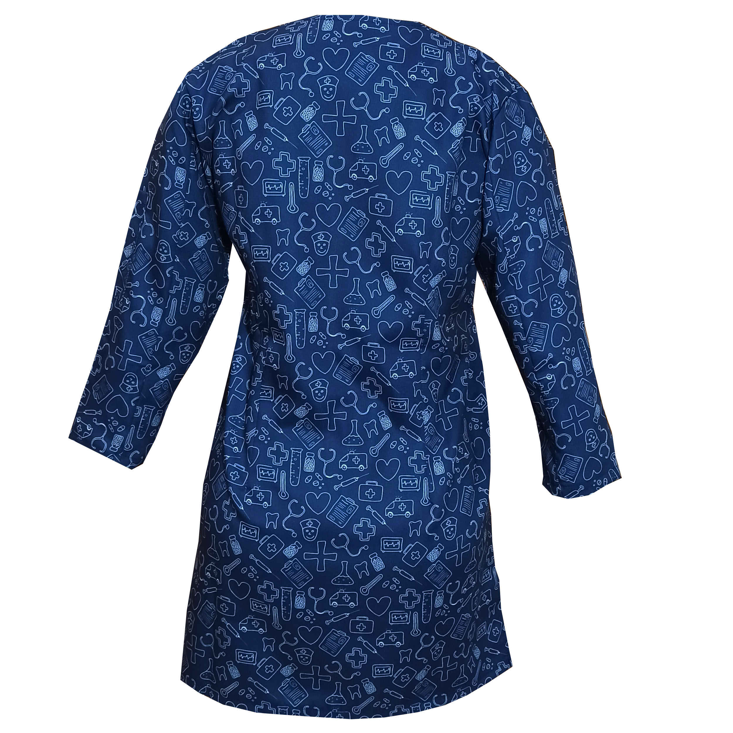 Dames Medische Uniform Top in Blauw