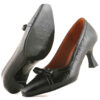 Damesschoenen met Hoge Hak van Leer en Strikdetail