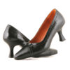 Damesschoenen met Hoge Hak van Leer en Strikdetail