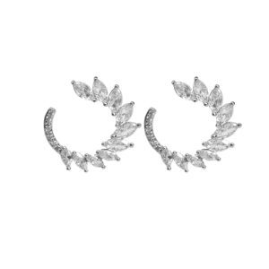 Zilveren Oorknopjes Tarwekorrel – Rhodium Verguld