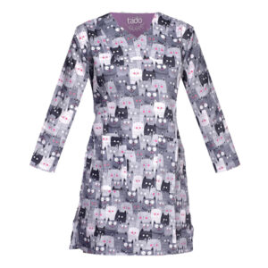 Dames Dierenarts Uniform – Katontwerp Grijs