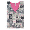 Dames Dierenarts Uniform – Katontwerp Grijs