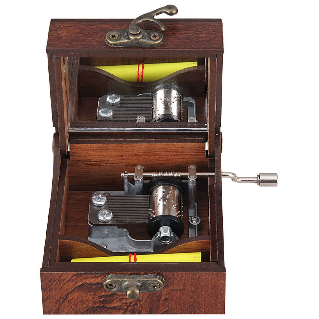 Houten Muziekdoos met Oosters Gedicht