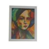 Origineel Abstract Olie Schilderij op Karton – Mehrnoosh