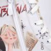 Graffiti Print Enkellaars voor Vrouwen – Synthetisch Leer & Roper Hak