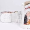 Graffiti Print Enkellaars voor Vrouwen – Synthetisch Leer & Roper Hak