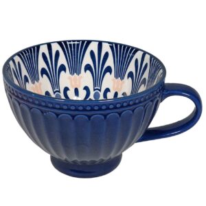 Handgemaakte Keramische Beker – Traditioneel Blauw