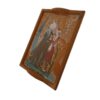 Etnisch houten dienblad met glas - Rechthoekig dienblad met Khosrow-en-Shirin-motief