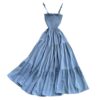 Blauw Strandjurk voor Vrouwen Model Zomernacht
