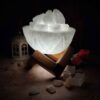 Perzische Komvormige Zoutlamp – Natuurlijke Steenzoutbrokken & Houten Basis
