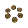 Messing Onderzetters met Bloemenpatroon 6-pack – Decoratief Rond Traditioneel Vogel- & Bloemendesign