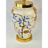 Keramische Vaas Tafel Lamp Handgemaakt in Oosterse Stijl met Vogel & Bloem Motief