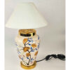 Keramische Vaas Tafel Lamp Handgemaakt in Oosterse Stijl met Vogel & Bloem Motief